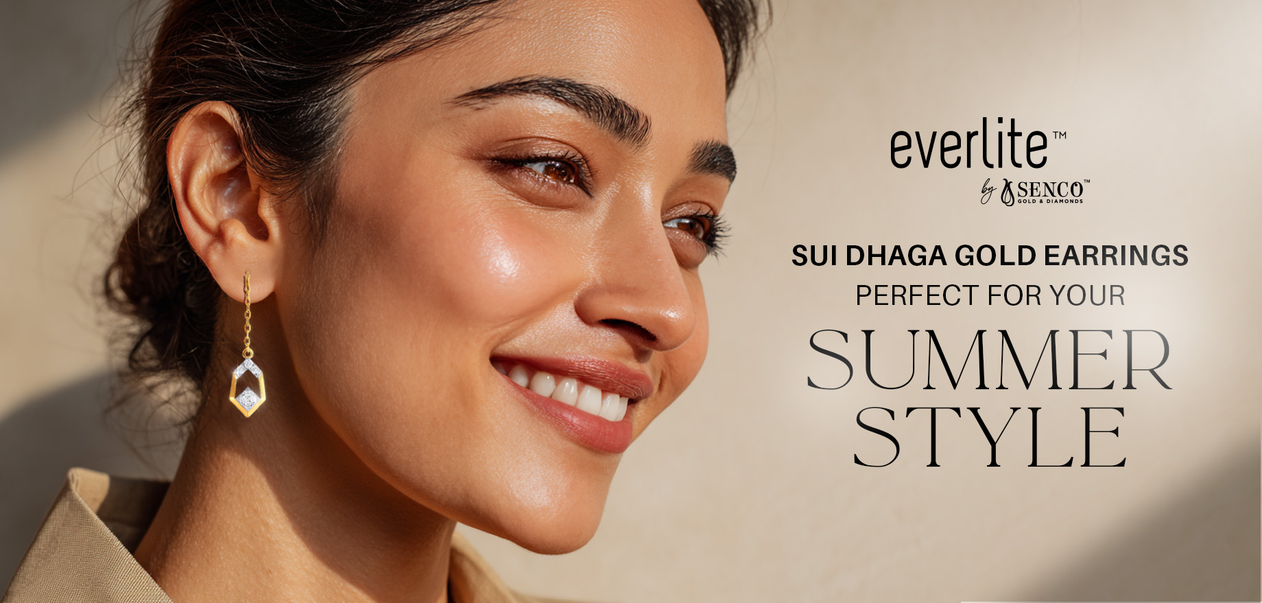 Senco Everlite Sui Dhaga Gold Earrings: Perfect for Your Summer Style