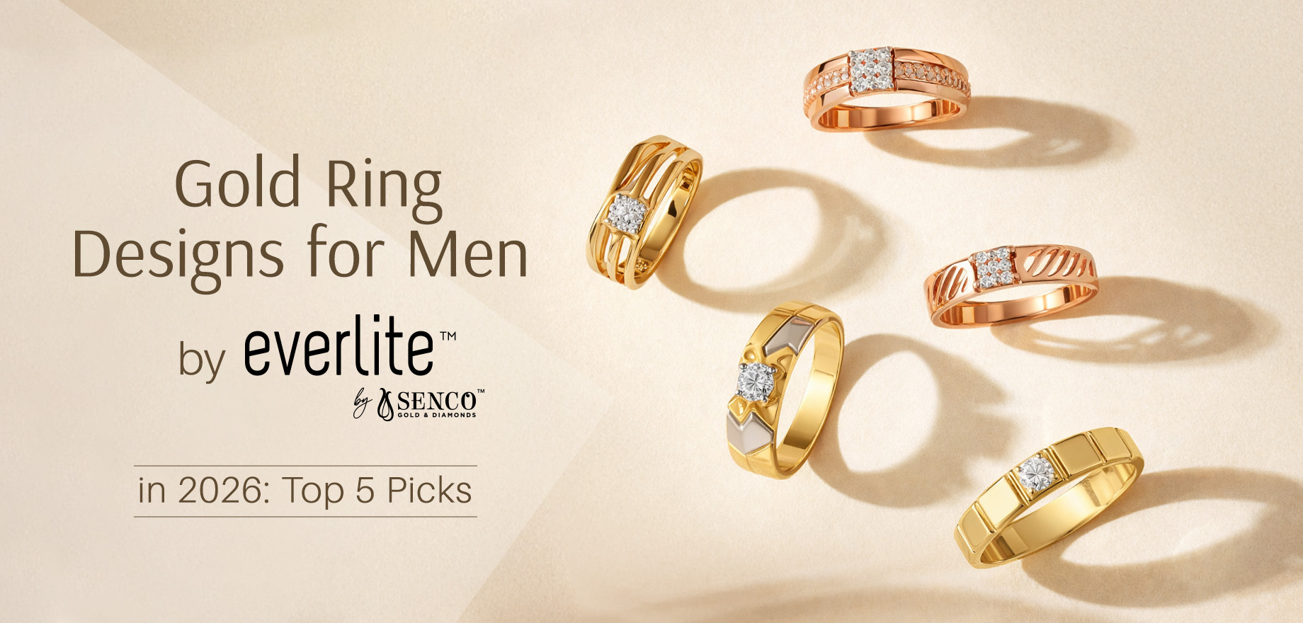 Gold Ring Designs for Men by Everlite in 2026: Top 5 Picks